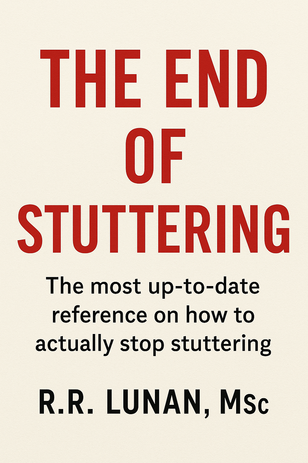 The End of Stuttering book cover